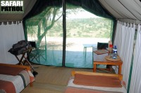 Tält på Tarangire Safari Lodge. (Tarangire National Park, Tanzania)