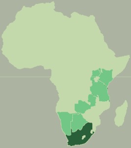 Tanzanias läge på kartan.