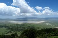 Vy över Ngorongorokratern. (Tanzania)