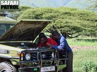 Motorkrångel i bushen. (Ngorongoro Conservation Area, Tanzania)